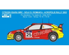 Decal – Citroen Xsara WRC Rally Acropolis 2003 – D.Sola